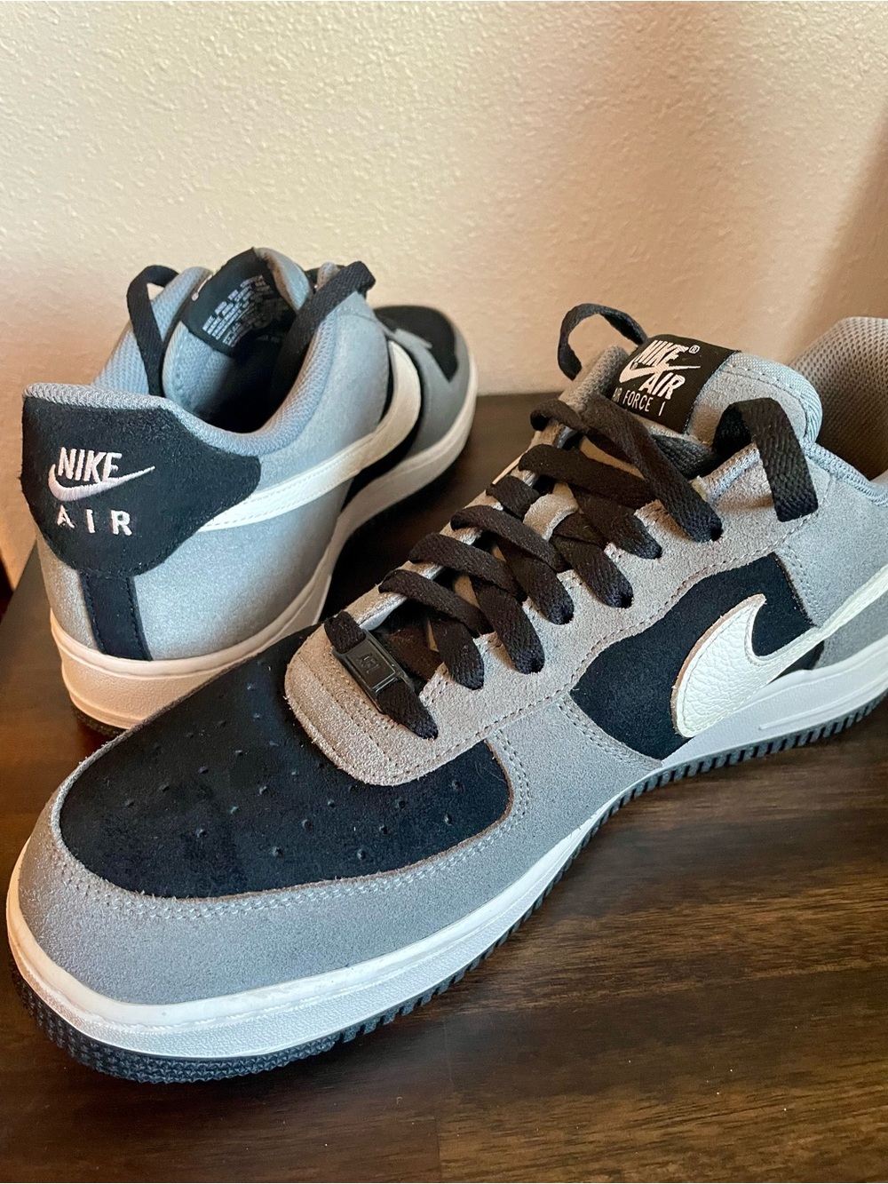 Nike Air Force 1 Low Gray Black White Sneakers